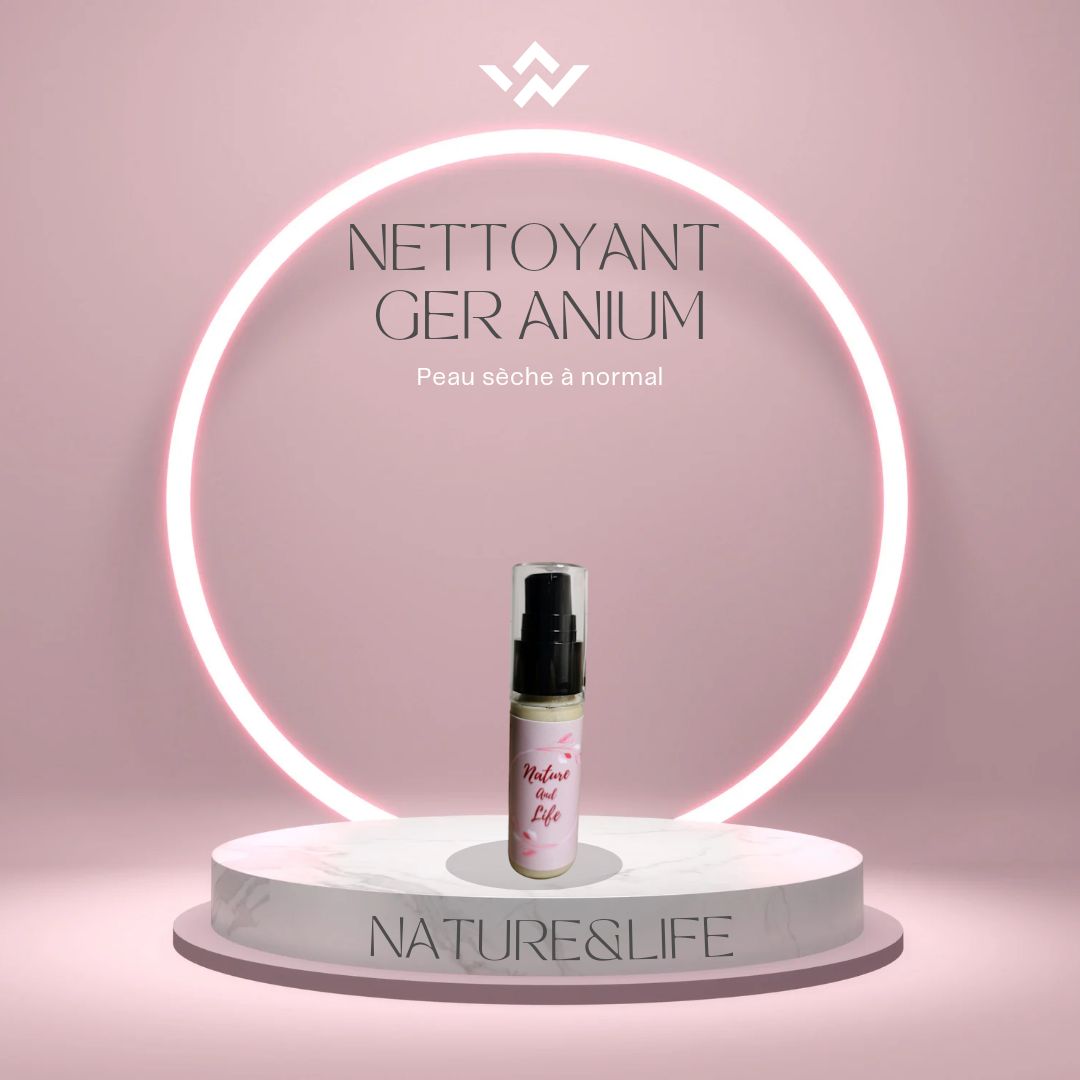 Nettoyant Visage au géranium (peau sèche à normale)